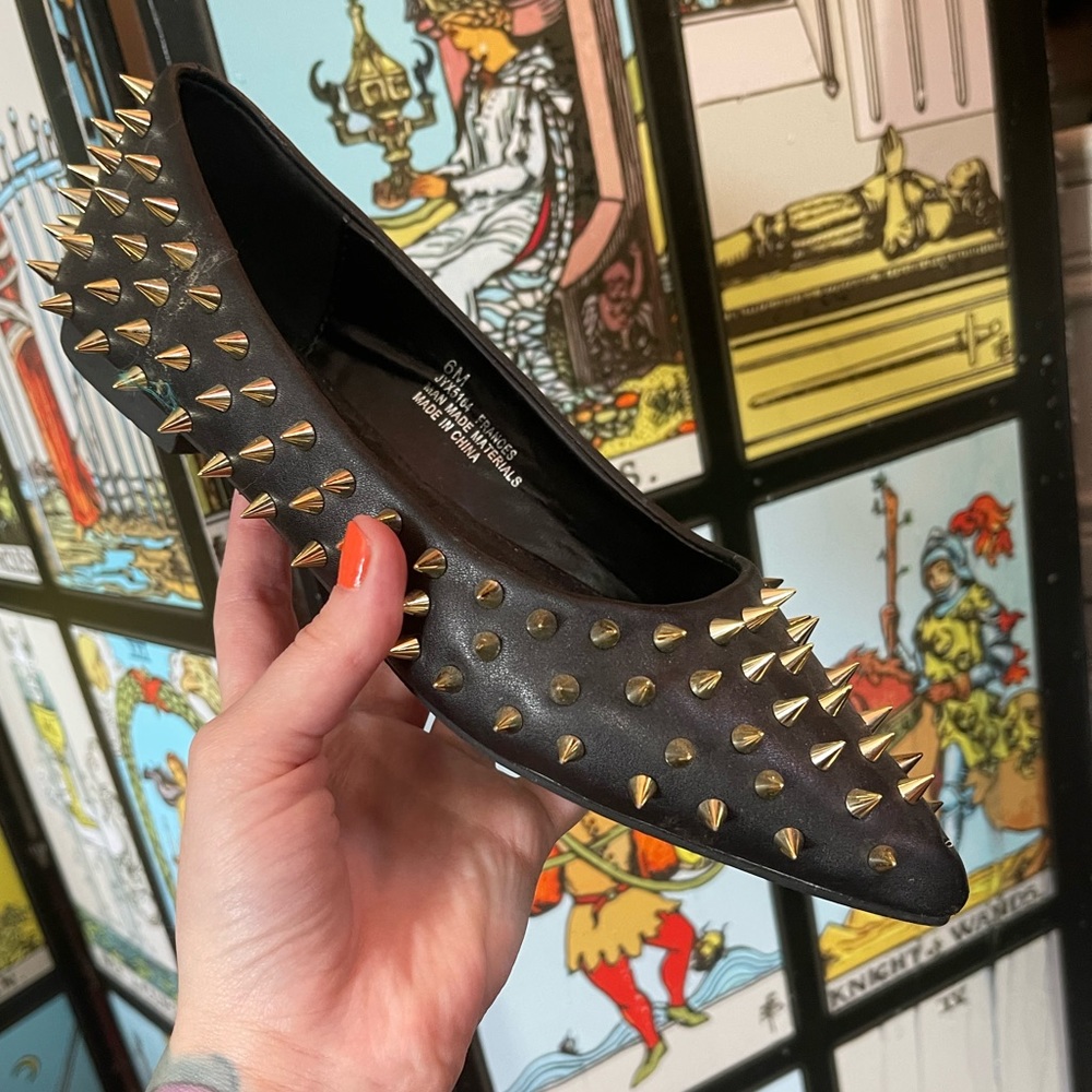 Spiky Dolls Kill Ballet Flats